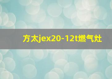 方太jex20-12t燃气灶