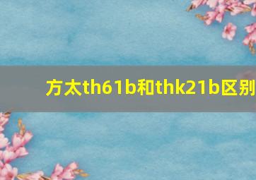 方太th61b和thk21b区别