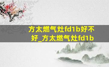 方太燃气灶fd1b好不好_方太燃气灶fd1b