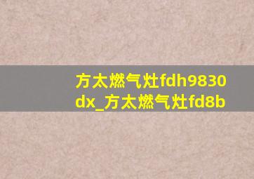 方太燃气灶fdh9830dx_方太燃气灶fd8b