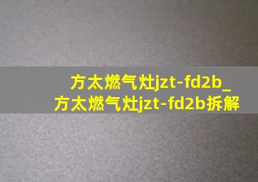 方太燃气灶jzt-fd2b_方太燃气灶jzt-fd2b拆解