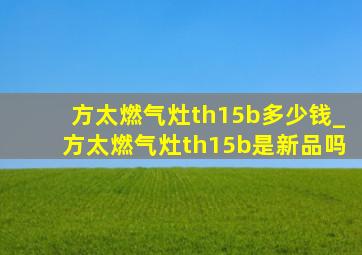 方太燃气灶th15b多少钱_方太燃气灶th15b是新品吗