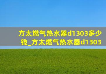 方太燃气热水器d1303多少钱_方太燃气热水器d1303