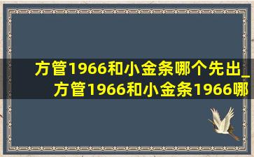 方管1966和小金条哪个先出_方管1966和小金条1966哪个好