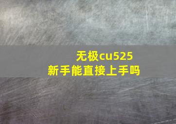 无极cu525新手能直接上手吗