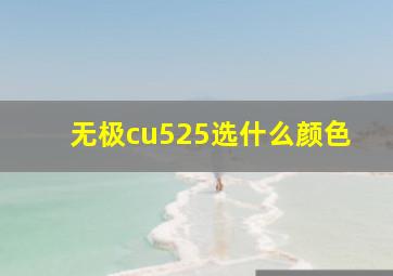 无极cu525选什么颜色