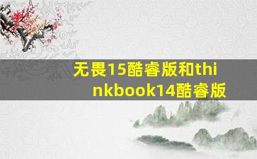 无畏15酷睿版和thinkbook14酷睿版