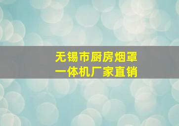 无锡市厨房烟罩一体机厂家直销