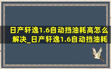 日产轩逸1.6自动挡油耗高怎么解决_日产轩逸1.6自动挡油耗