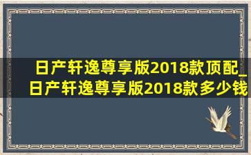 日产轩逸尊享版2018款顶配_日产轩逸尊享版2018款多少钱