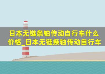 日本无链条轴传动自行车什么价格_日本无链条轴传动自行车