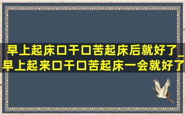 早上起床口干口苦起床后就好了_早上起来口干口苦起床一会就好了