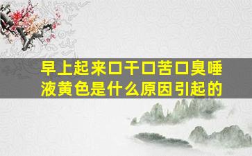 早上起来口干口苦口臭唾液黄色是什么原因引起的