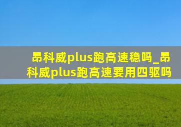 昂科威plus跑高速稳吗_昂科威plus跑高速要用四驱吗