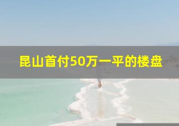 昆山首付50万一平的楼盘