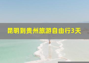 昆明到贵州旅游自由行3天