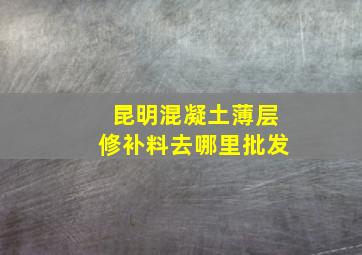 昆明混凝土薄层修补料去哪里批发