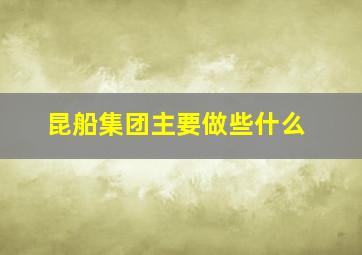 昆船集团主要做些什么