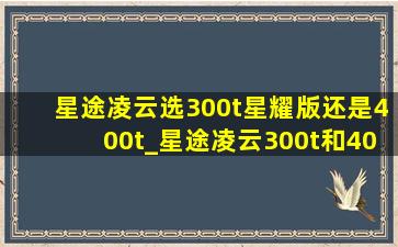 星途凌云选300t星耀版还是400t_星途凌云300t和400t星尊版的区别