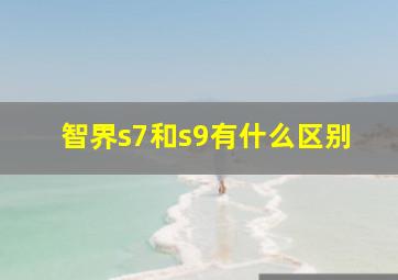 智界s7和s9有什么区别