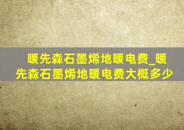 暖先森石墨烯地暖电费_暖先森石墨烯地暖电费大概多少