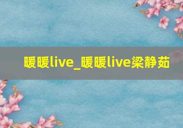 暖暖live_暖暖live梁静茹