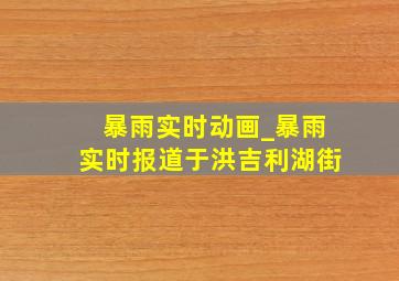 暴雨实时动画_暴雨实时报道于洪吉利湖街