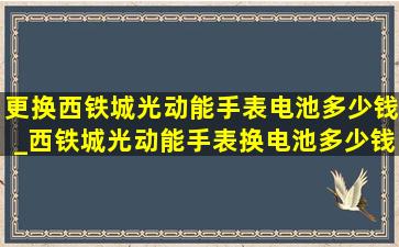 更换西铁城光动能手表电池多少钱_西铁城光动能手表换电池多少钱