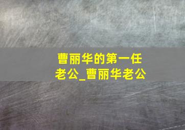 曹丽华的第一任老公_曹丽华老公