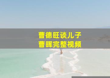 曹德旺谈儿子曹晖完整视频