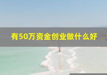 有50万资金创业做什么好