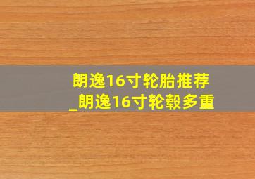 朗逸16寸轮胎推荐_朗逸16寸轮毂多重