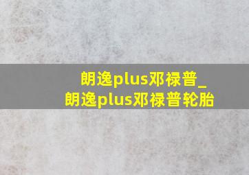 朗逸plus邓禄普_朗逸plus邓禄普轮胎