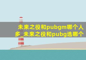 未来之役和pubgm哪个人多_未来之役和pubg选哪个