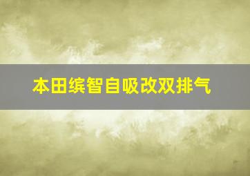 本田缤智自吸改双排气