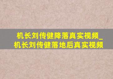 机长刘传健降落真实视频_机长刘传健落地后真实视频