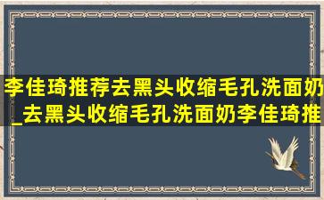 李佳琦推荐去黑头收缩毛孔洗面奶_去黑头收缩毛孔洗面奶李佳琦推荐