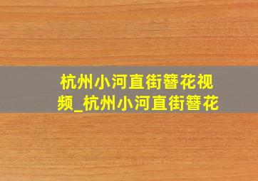 杭州小河直街簪花视频_杭州小河直街簪花