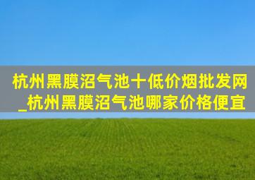 杭州黑膜沼气池十(低价烟批发网)_杭州黑膜沼气池哪家价格便宜