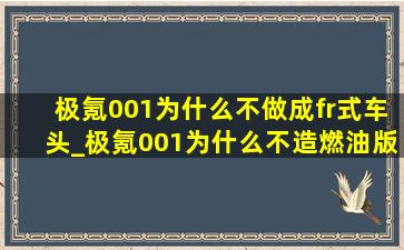 极氪001为什么不做成fr式车头_极氪001为什么不造燃油版