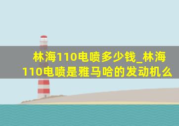 林海110电喷多少钱_林海110电喷是雅马哈的发动机么