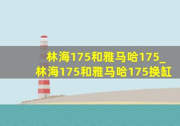 林海175和雅马哈175_林海175和雅马哈175换缸