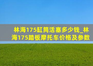 林海175缸筒活塞多少钱_林海175踏板摩托车价格及参数