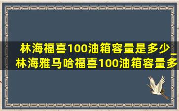 林海福喜100油箱容量是多少_林海雅马哈福喜100油箱容量多少