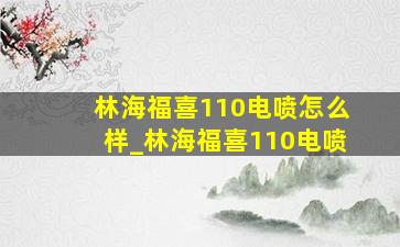 林海福喜110电喷怎么样_林海福喜110电喷