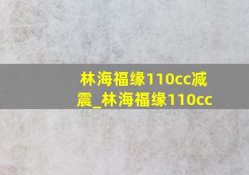 林海福缘110cc减震_林海福缘110cc