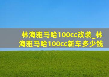 林海雅马哈100cc改装_林海雅马哈100cc新车多少钱