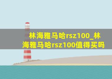 林海雅马哈rsz100_林海雅马哈rsz100值得买吗