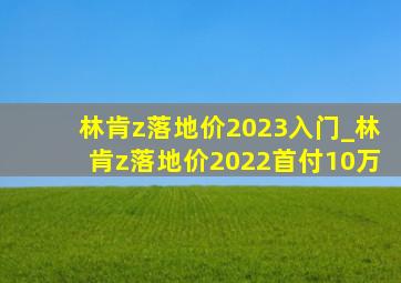 林肯z落地价2023入门_林肯z落地价2022首付10万