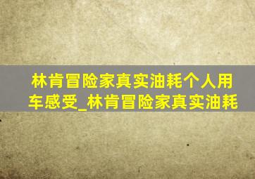 林肯冒险家真实油耗个人用车感受_林肯冒险家真实油耗